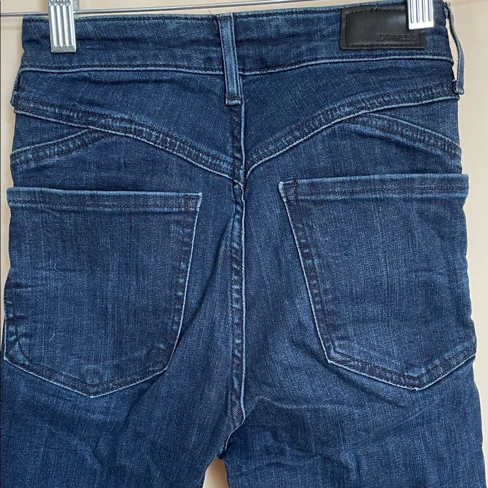 NWOT Express Women's Deep Indigo Skinny Jeans - Picture 8 of 13